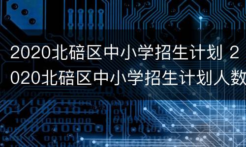 2020北碚区中小学招生计划 2020北碚区中小学招生计划人数