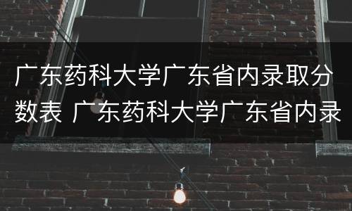 广东药科大学广东省内录取分数表 广东药科大学广东省内录取分数表格