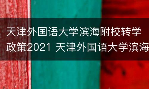 天津外国语大学滨海附校转学政策2021 天津外国语大学滨海附校转学政策2021级