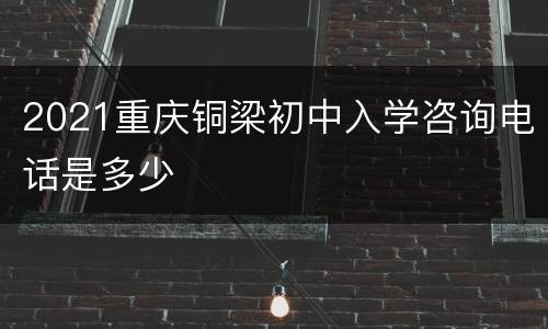 2021重庆铜梁初中入学咨询电话是多少