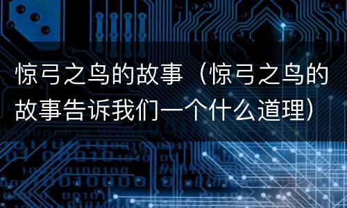 惊弓之鸟的故事（惊弓之鸟的故事告诉我们一个什么道理）