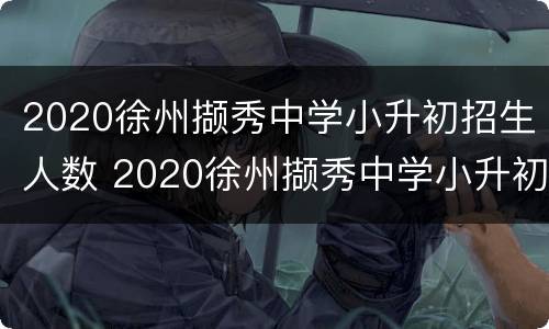 2020徐州撷秀中学小升初招生人数 2020徐州撷秀中学小升初招生人数有多少