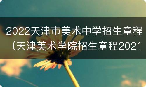 2022天津市美术中学招生章程（天津美术学院招生章程2021）