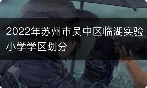 2022年苏州市吴中区临湖实验小学学区划分