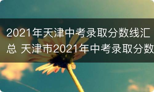 2021年天津中考录取分数线汇总 天津市2021年中考录取分数线