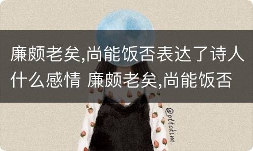 廉颇老矣,尚能饭否表达了诗人什么感情 廉颇老矣,尚能饭否怎么理解
