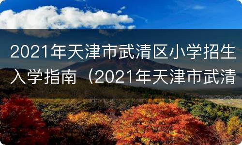 2021年天津市武清区小学招生入学指南（2021年天津市武清区小学招生入学指南图片）