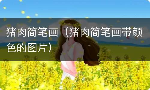 猪肉简笔画（猪肉简笔画带颜色的图片）