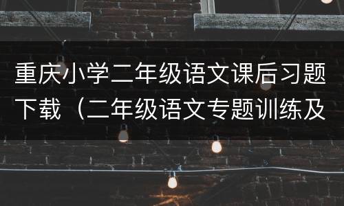 重庆小学二年级语文课后习题下载（二年级语文专题训练及答案）