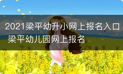 2021梁平幼升小网上报名入口 梁平幼儿园网上报名