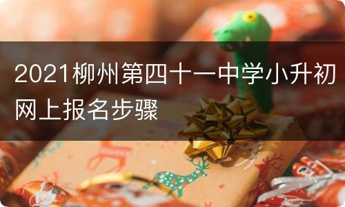 2021柳州第四十一中学小升初网上报名步骤