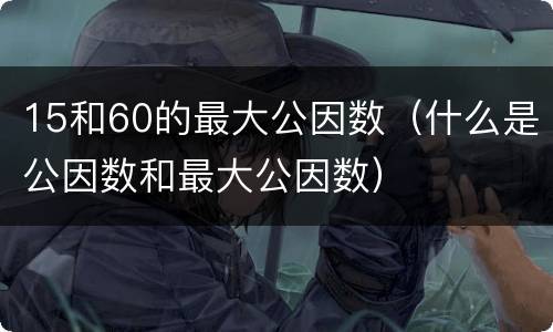 15和60的最大公因数（什么是公因数和最大公因数）