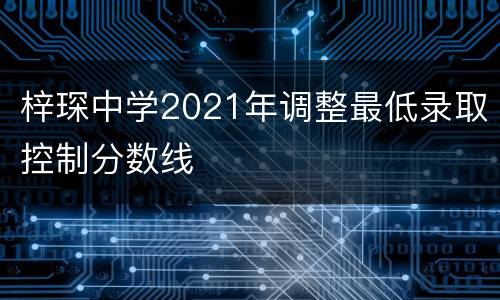 梓琛中学2021年调整最低录取控制分数线