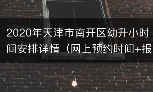 2020年天津市南开区幼升小时间安排详情（网上预约时间+报名时间）