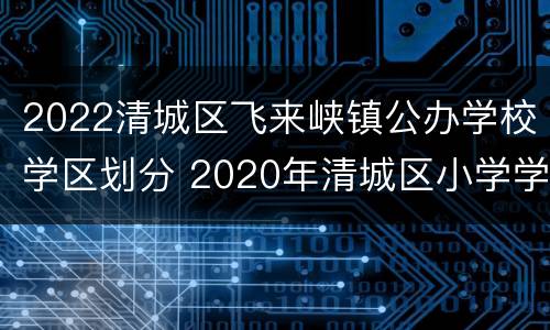 2022清城区飞来峡镇公办学校学区划分 2020年清城区小学学区划分