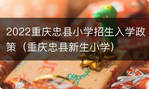 2022重庆忠县小学招生入学政策（重庆忠县新生小学）