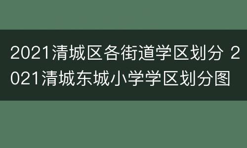 2021清城区各街道学区划分 2021清城东城小学学区划分图