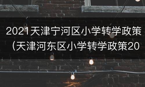 2021天津宁河区小学转学政策（天津河东区小学转学政策2021）