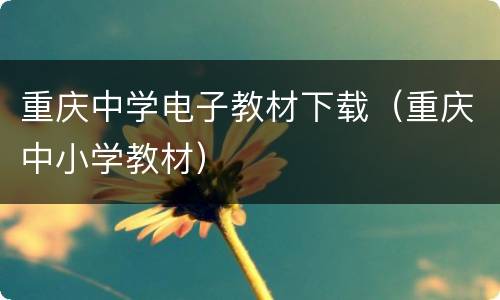 重庆中学电子教材下载（重庆中小学教材）
