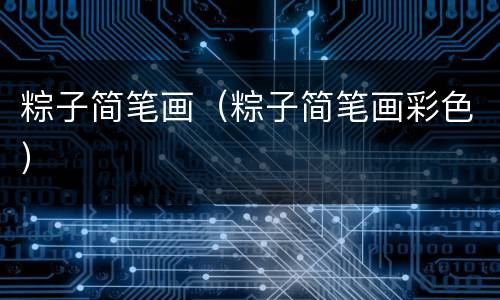 粽子简笔画（粽子简笔画彩色）