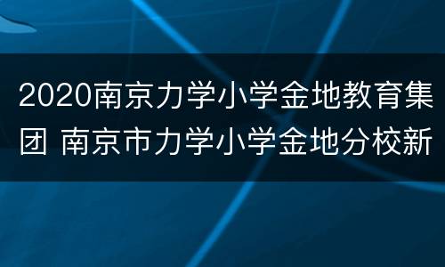 2020南京力学小学金地教育集团 南京市力学小学金地分校新林校区好不好