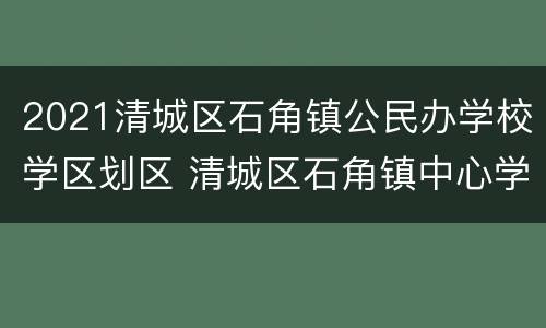 2021清城区石角镇公民办学校学区划区 清城区石角镇中心学校