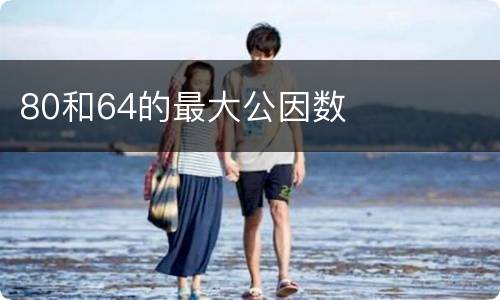 80和64的最大公因数