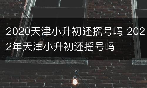 2020天津小升初还摇号吗 2022年天津小升初还摇号吗