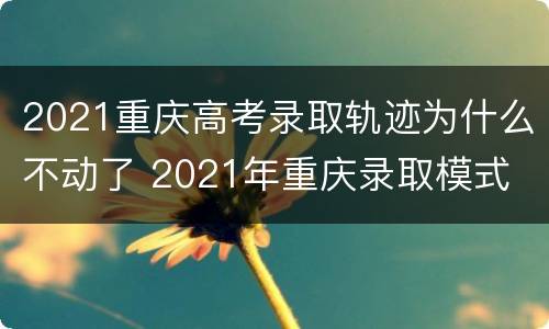 2021重庆高考录取轨迹为什么不动了 2021年重庆录取模式