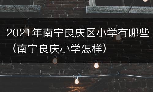 2021年南宁良庆区小学有哪些（南宁良庆小学怎样）