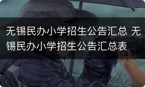 无锡民办小学招生公告汇总 无锡民办小学招生公告汇总表