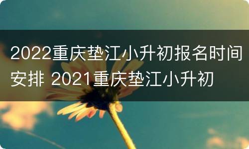 2022重庆垫江小升初报名时间安排 2021重庆垫江小升初