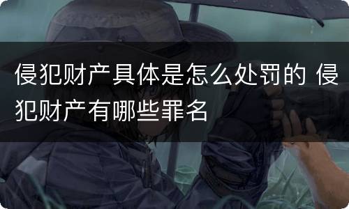侵犯财产具体是怎么处罚的 侵犯财产有哪些罪名