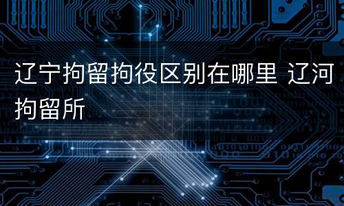 辽宁拘留拘役区别在哪里 辽河拘留所