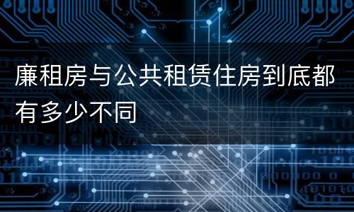 廉租房与公共租赁住房到底都有多少不同