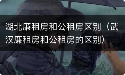湖北廉租房和公租房区别（武汉廉租房和公租房的区别）