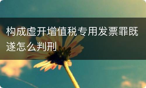 构成虚开增值税专用发票罪既遂怎么判刑